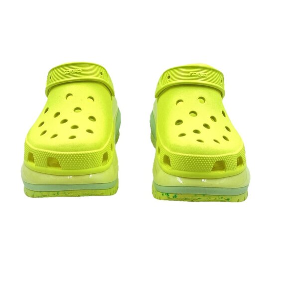 Crocs Mens 9 Womens 11 Classic Mega Crush Yellow Acidity Clog Platform - Picture 5 of 8